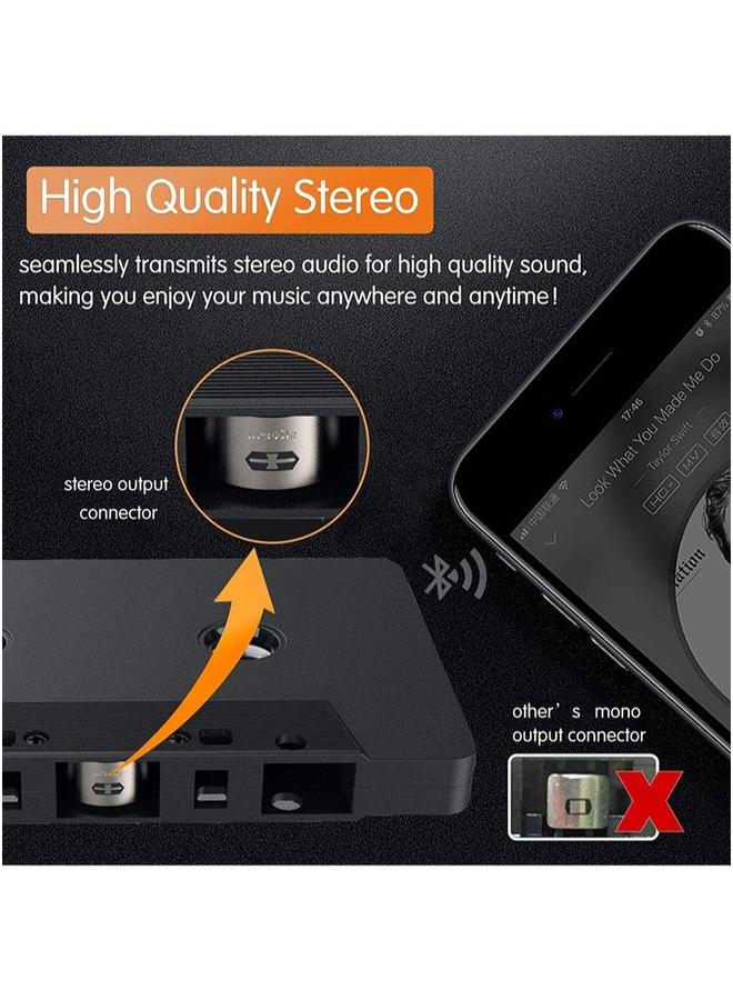 عام Car Audio Bluetooth Cassette Receiver, Tape Player 5.0 Aux Adapter - Image 3