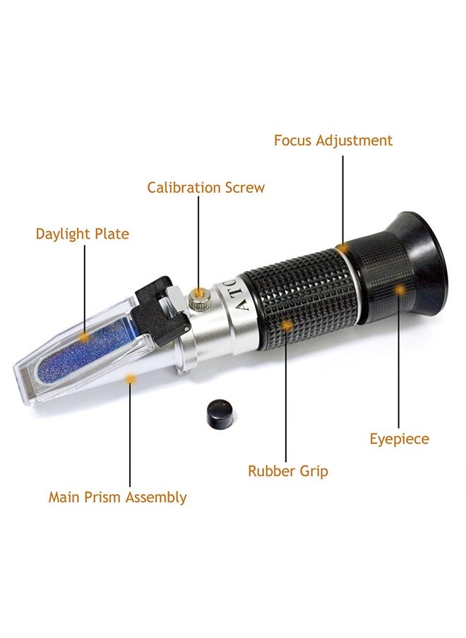 Generic - Honey Refractometer for Honey Moisture, Brix and Baume, 3-in-1 Uses, 58-90% Brix Scale Range Honey Moisture Tester, with ATC, Ideal for Honey, Maple Syrup, and Molasses, Bee Keeping Supplies - Image 1