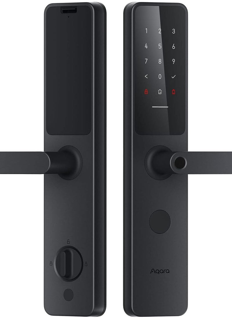 Aqara - Aqara Smart Door Lock A100 Zigbee ZNMS02ES Compatible with Apple HomeKit - Black - Image 1