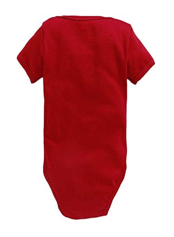 TiniBerry Cotton Baby Bodysuit Short Sleeve Half Romper Pack of 3 Soft & Comfortable for Kids (3-6 Months, Red) - Image 5