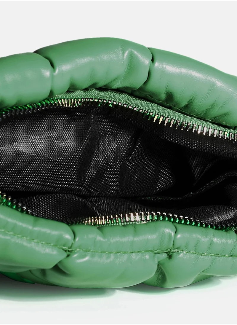 Haute Sauce Chartreuse Quilted Green Cross Body Bag