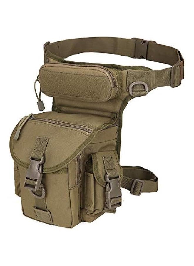 HOOKOR Drop Leg bag,Waterproof Thigh Pack Pouch Bag,Fanny Pack Thigh Bag with Multiple Pockets, Waist Bag for Outdoor Bike Cycling Hiking,Climbing, Cycling, Outdoor Daypack,Military Tactical (Green)  - Image 1