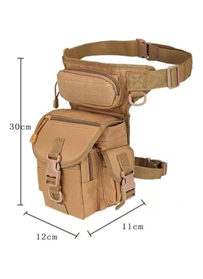 HOOKOR Drop Leg bag,Waterproof Thigh Pack Pouch Bag,Fanny Pack Thigh Bag with Multiple Pockets, Waist Bag for Outdoor Bike Cycling Hiking,Climbing, Cycling, Outdoor Daypack,Military Tactical (Green)  - Image 4