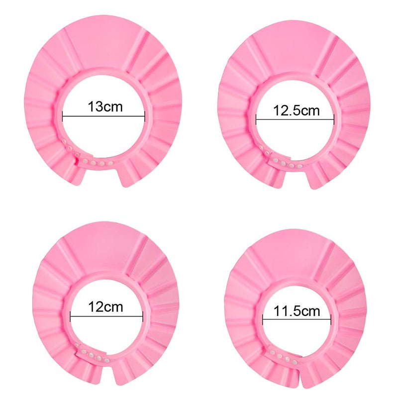 EWINEVER EWIN(R) 4pcs Soft Adjustable Baby Kids Children Shampoo Bath Bathing Shower Cap Hat Wash Hair Shield Hat - Image 2