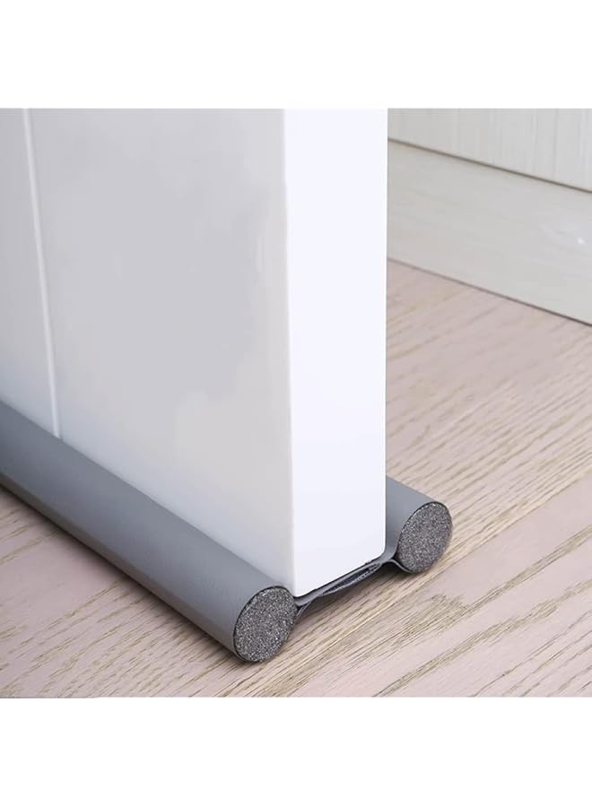 The Bros Door Draft Stopper, Door Bottom Seal Strip Noise Blocker Draft Stopper for Bottom of Door Keeping Warm in and Cold Out Noise Blocker Draft Stopper, Prevent Bugs Coming Draught Excluder (Grey) - Image 1