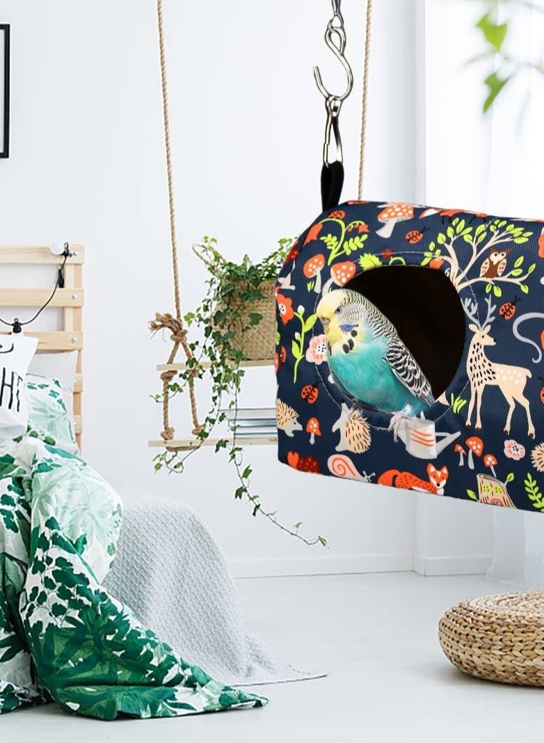 Cozy Parrot Hammock Bed, Winter Hanging Bird Nest for Parakeets, Soft and Warm Polyester Fabric, Washable and Durable, Provides a Comfy Hideway for Your Feathered Friends. (S) - Image 5