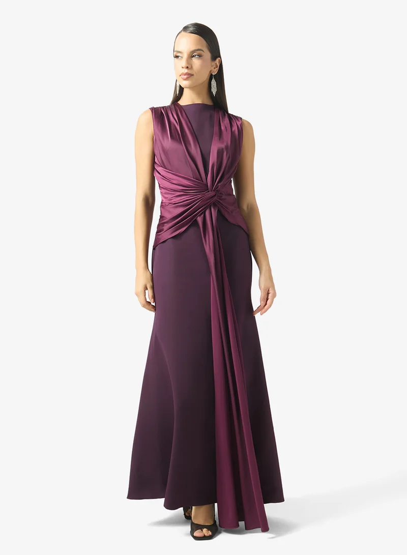 Drape A-line Evening Gown