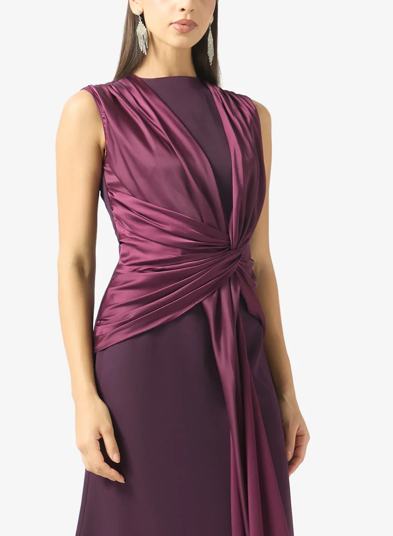 Namshi X  Drape A-line Evening Gown for Women | Best Price UAE