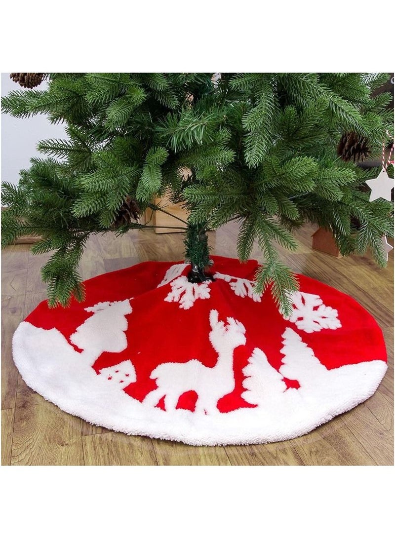 ACLIX Tree Skirt Soft Thick Tree Skirt Plush Skirt Christmas Decor Indoor 90cm  - Image 5