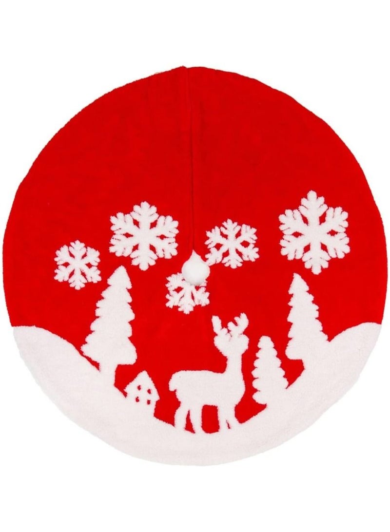 ACLIX Tree Skirt Soft Thick Tree Skirt Plush Skirt Christmas Decor Indoor 90cm  - Image 1