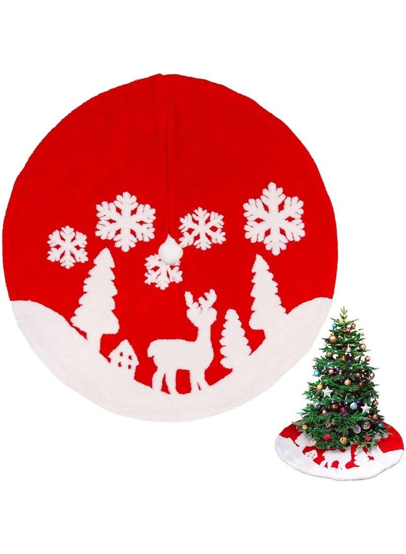 ACLIX Tree Skirt Soft Thick Tree Skirt Plush Skirt Christmas Decor Indoor 90cm  - Image 3