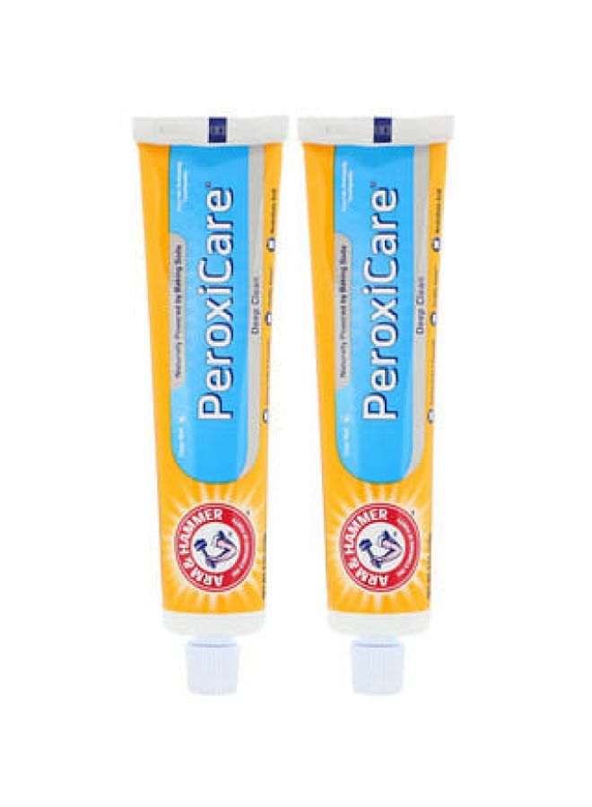 Arm & Hammer Arm & Hammer, PeroxiCare, Deep Clean, Fluoride Anticavity Toothpaste, Clean Mint, Twin Pack, 6.0 oz (170 g) Each 