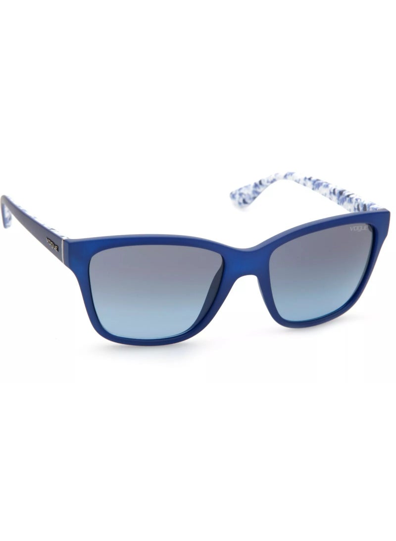 VOGUE VO2896-S 2225/8F 54 Women's Square Sunglass - Matte Blue - Image 1