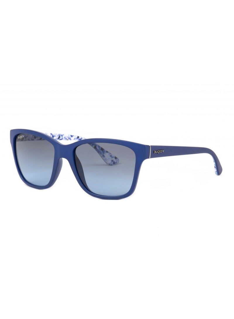VOGUE VO2896-S 2225/8F 54 Women's Square Sunglass - Matte Blue - Image 3