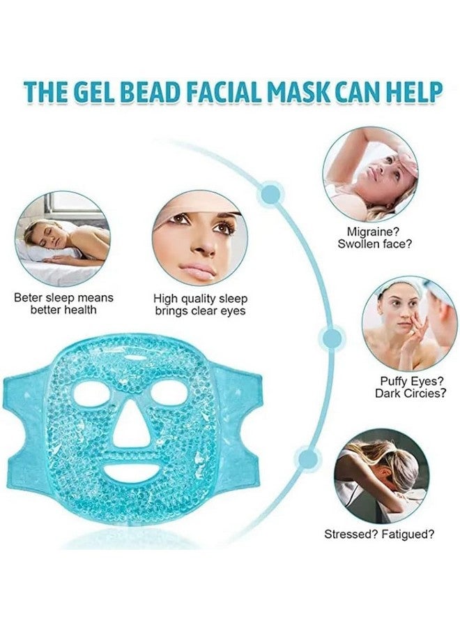 Riviox Cooling Gel Face Mask Reusable Therapeutic Beauty Mask Ice Pack Gel Facial Part - Image 3