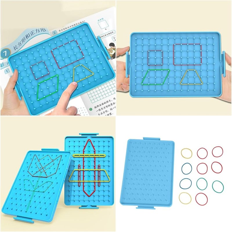 لوحة تعليمية صفراء بأشكال هندسية وأوتاد لعبة تعليمية مبكرة للأطفال أداة تعليمية عملية - Image 3