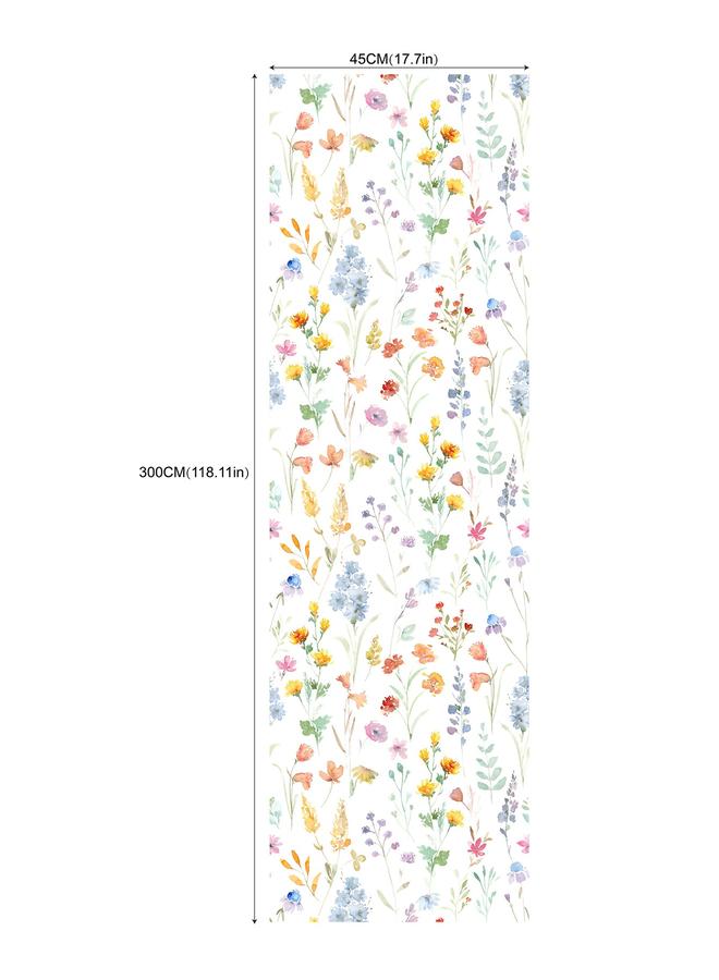 Bluejw Children Watercolor Wild Flowers With Glue Wallpaper Colorful Hand Painted Wild Flowers Decorative Wallpaper Waterproof Self-adhesive DIYRW318 - Image 1