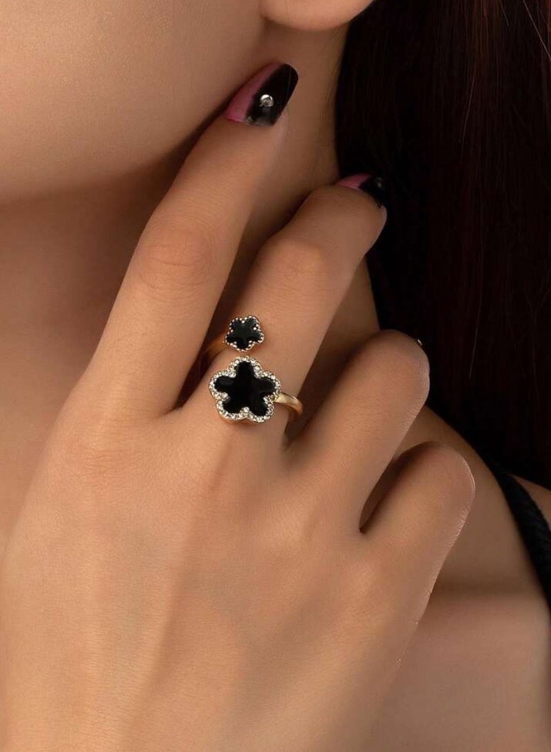 إيكوال خاتم نسائي أنيق من الاستانلس ستيل بمقاس موحد - Image 1