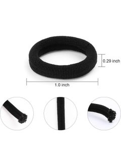BAOLI 200PCS Black Baby Hair Bands – Mini Seamless Toddler Hair Ties – Soft Toddler Hair Ponytail Holders for Kids Girls, 1 Inch in Diameter, Black, by NineTong  - Image 2
