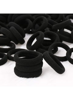 BAOLI 200PCS Black Baby Hair Bands – Mini Seamless Toddler Hair Ties – Soft Toddler Hair Ponytail Holders for Kids Girls, 1 Inch in Diameter, Black, by NineTong  - Image 3