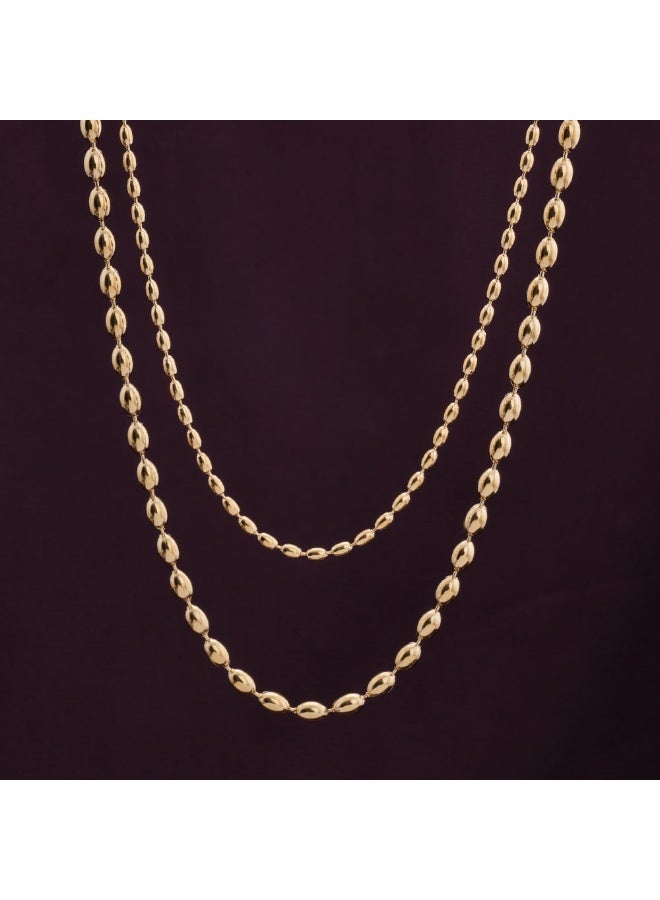 PALMONAS 18k Gold Tone Plated Beaded Bliss Necklace
 for Women - Image 2