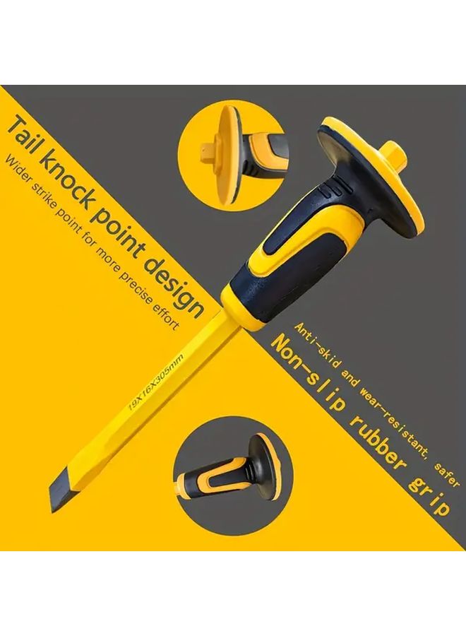 1PC305 Pointed Masonry Chisel High Carbon Steel Wear Resistant For Cement Walls Stones - Image 5