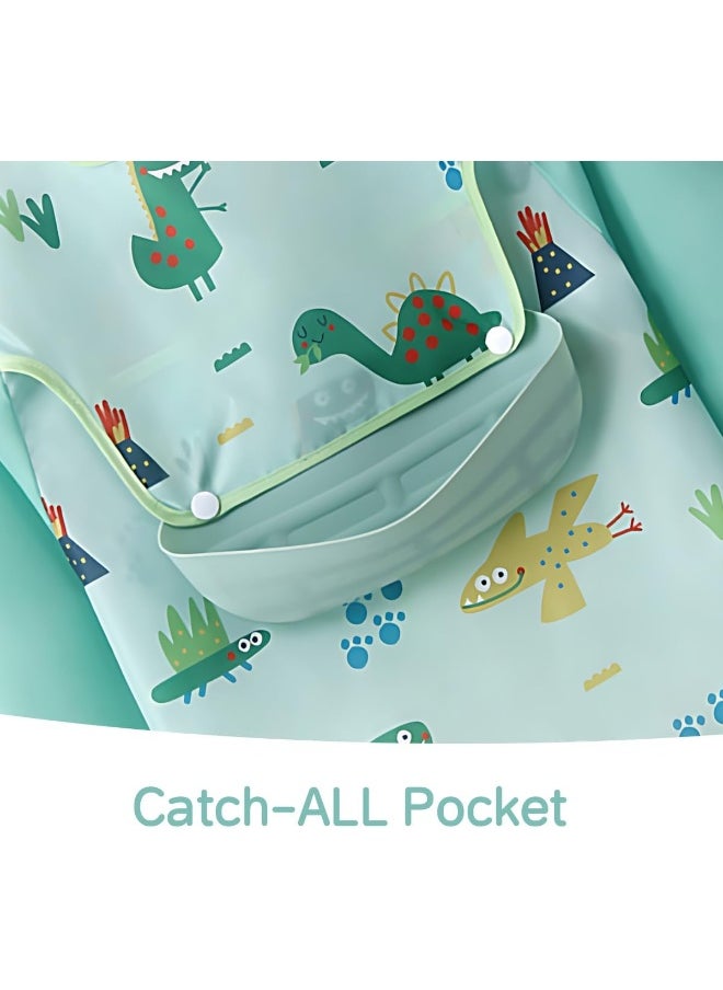 ECVV Long Sleeve Baby Bibs Mess Proof Infant Feeding Bibs with Food Catcher Waterproof Cute Cartoon Pattern Baby Smocks Eating Bib for Toddlers, One Size - pzsku/Z47776F3EF95F05B32C9AZ/45/_/1738148503/468a6c3e-a06d-4451-b08a-b75bc4122a4e