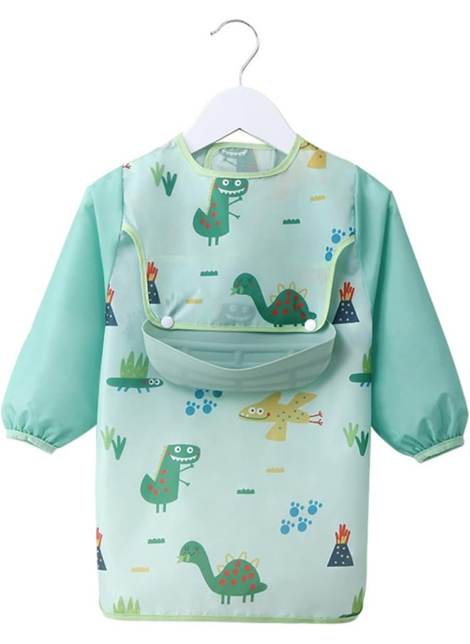 ECVV Long Sleeve Baby Bibs Mess Proof Infant Feeding Bibs with Food Catcher Waterproof Cute Cartoon Pattern Baby Smocks Eating Bib for Toddlers, One Size - pzsku/Z47776F3EF95F05B32C9AZ/45/_/1738148531/3aaf2e55-bfd6-40fd-a79a-f6093f7895a1