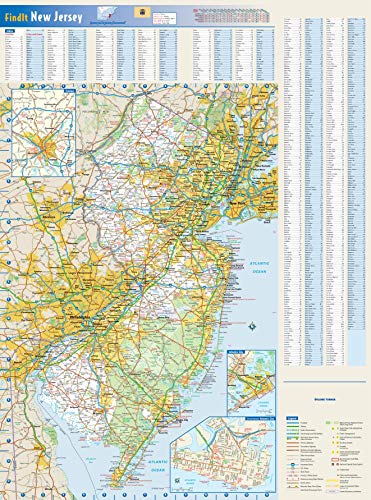 Globe Turner New Jersey State Wall Map - 18.5" x 25" Laminated, Full Color, Semi-Gloss Finish - Image 5