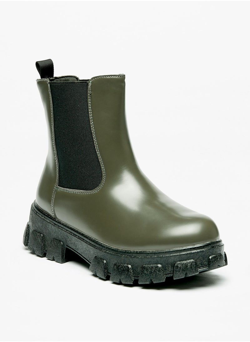 Flora Bella By Shoexpress - Womens Solid Slip On Chelsea Boots With Pull Tab By Shoexpress - Image 1