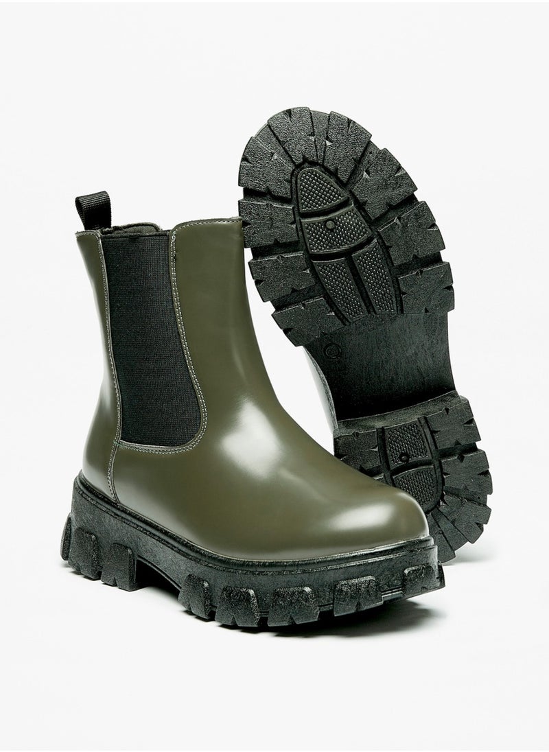 Flora Bella By Shoexpress - Womens Solid Slip On Chelsea Boots With Pull Tab By Shoexpress - Image 1