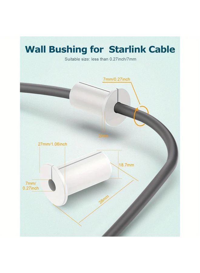 2 Pcs Black Starlink Wall Cable Grommets 19mm for Cord Protection - Image 5