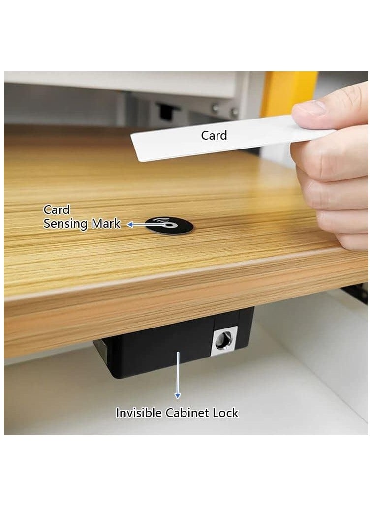 Rubik RFID Smart Lock for Drawers and Cabinets (Double Door), Lock Kit with 2 Cards and 2 Tags  - Image 4