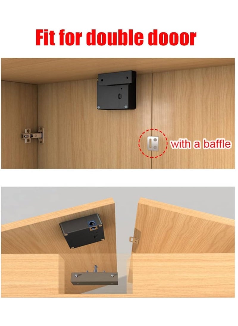 Rubik - RFID Smart Lock for Drawers and Cabinets (Double Door), Hidden Keyless Entry Lock Kit with 2 Cards and 2 Tags - Image 1