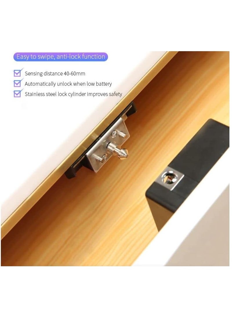 Rubik - RFID Smart Lock for Drawers and Cabinets (Double Door), Hidden Keyless Entry Lock Kit with 2 Cards and 2 Tags - Image 1
