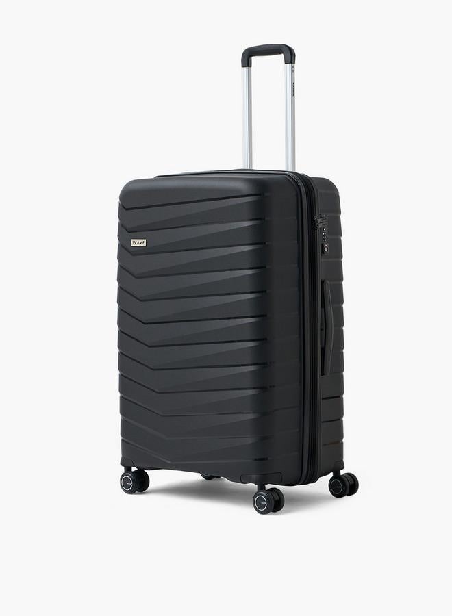 Wave Textured Hardcase Trolley Bag With Retractable Handle - Set Of 3 - Image 3