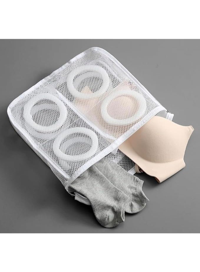 Shoe Wash Bag Mesh Shoe Laundry Reusable Bag Shoes Wash Bags with Zips for Sneaker Trainers Football Boot Socks Bras Travelling - Image 2