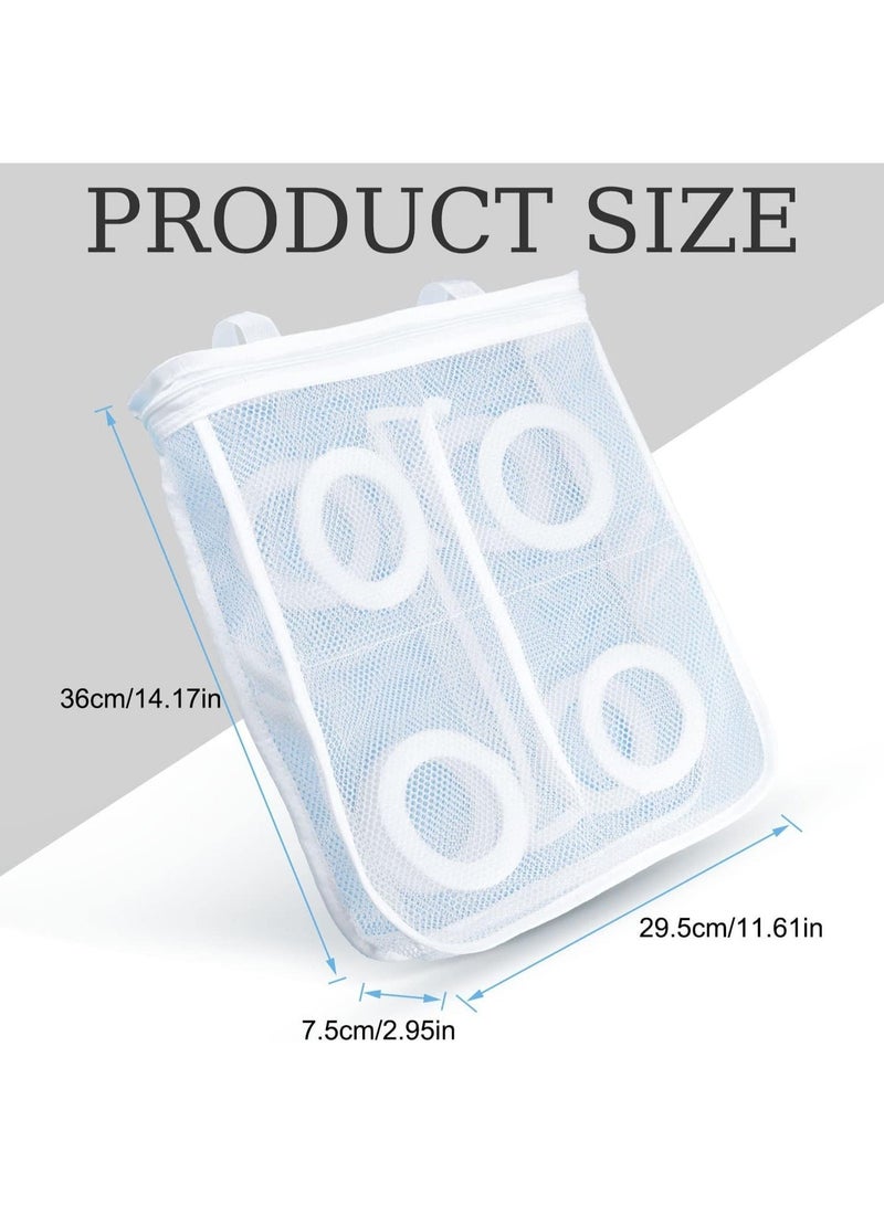Shoe Wash Bag Mesh Shoe Laundry Reusable Bag Shoes Wash Bags with Zips for Sneaker Trainers Football Boot Socks Bras Travelling - Image 5