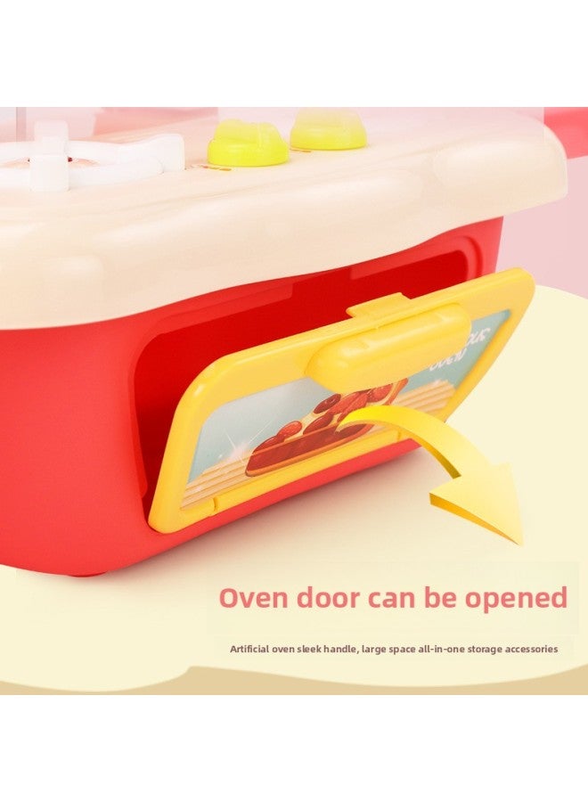 Children's Play House Kitchenette Toy Set Baby Boys And Girls 3 Years Old Simulation Cooking Kitchen Cooking Cooking Sound And Light-Color:Noble Powder 【rich Accessories】】-Specifications:Default - Image 5