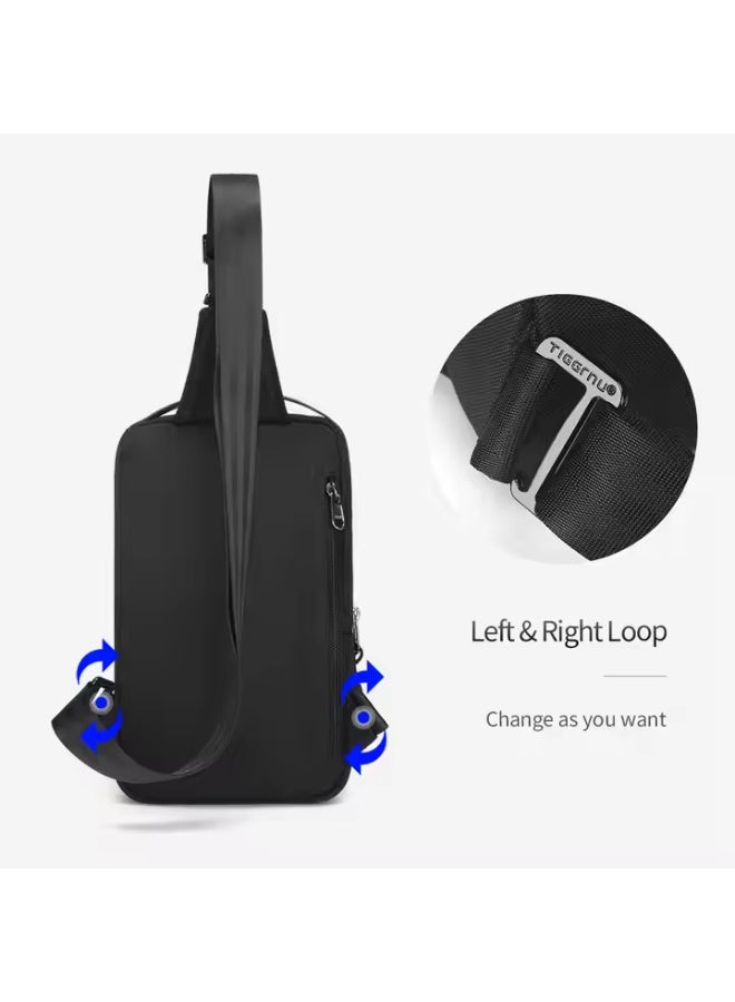 حقيبة كتف Tigernu مقاومة للماء موديل T-S8189 باللون الأسود المموه - Image 3