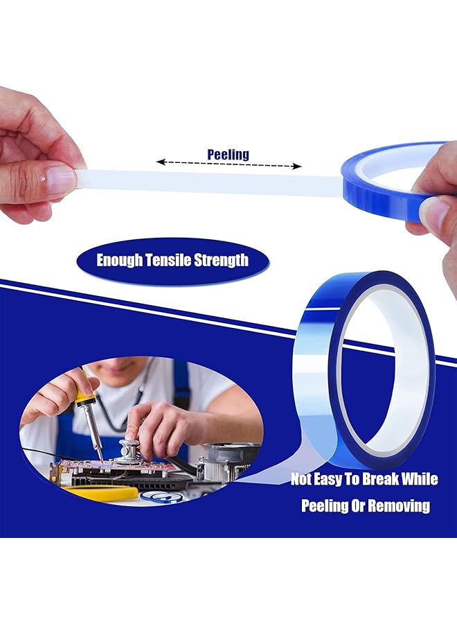 erorex 2 Rolls Blue Heat Tape High Temperature Heat Resistant Tape Heat Transfer Tape For Heat Sublimation Press Vinyl No Residue 20Mm X33M 108Ft - Image 2