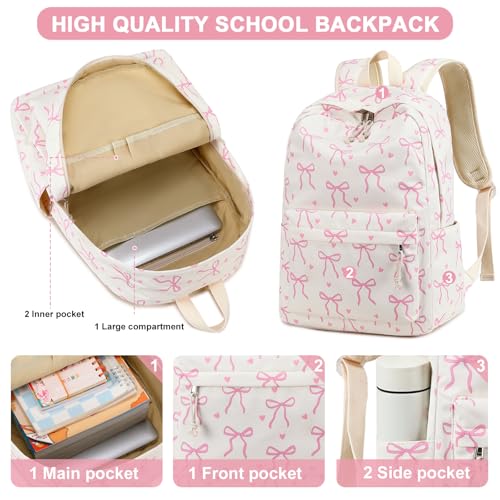LOIDOU Backpack for Teen Girls Middle-School Primary Elementary Bookbags 17inch Kids Backpack Women laptop Backpack Lightweight Casual Daypack - Image 5