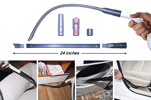 VACEXT Dryer Vent Cleaner Kit & Refrigerator Condenser Coil Brush-Dryer Lint Brush Vent Trap Cleaner-Vacuum Attachment for Small Crevice-Dryer Cleaner Brush - Image 5