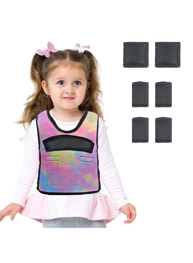 oboist Compression Vest for Kids-Rainbow, Weighted Vest for Kids Including 6 Removable Weights, (Small, Ages 2 to 5) - Image 1