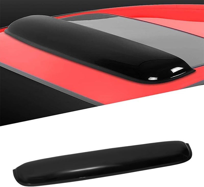 Puermto 38inch 980mm Universal Sun Roof Wind Waterproof Deflector, 1pc Dark Smoke Auto Moonroof Window Visor for Deflecting Rain, Noise and Windy Weather with Waterproof Double Side Tape RN98 - Image 1