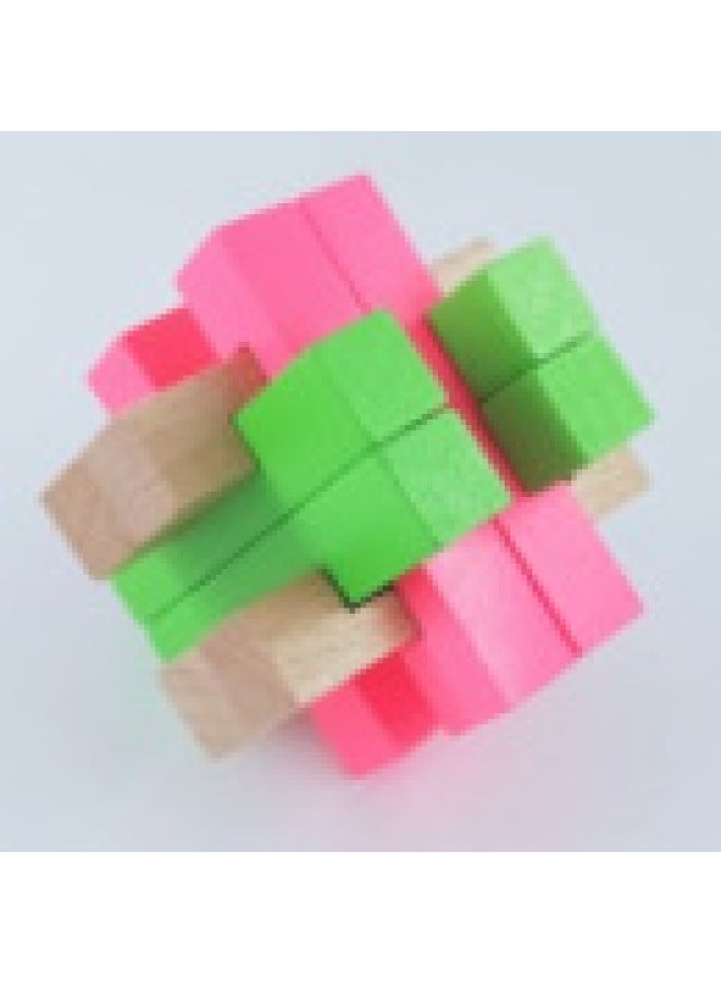Classical Children's Educational Wooden Toy Blind Box Kongming Lock Luban Lock Adult Decompression Parent-Child Interactive Unlock Game