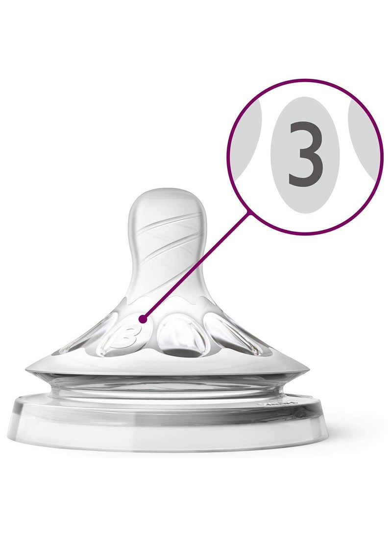 Philips Avent Pack Of 2 Natural 2.0 Baby Feeding Teats 3M+ - Clear - Image 5