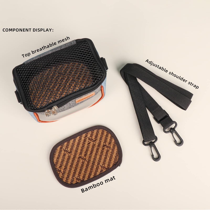 HardcorePet Sugar Glider Carrier Bag, Transparent Breathable Travel Bag for Hamster, Gecko,Baby Hedgehog, Transport Pouch with Breathable Mesh Top (Blue) - Image 4