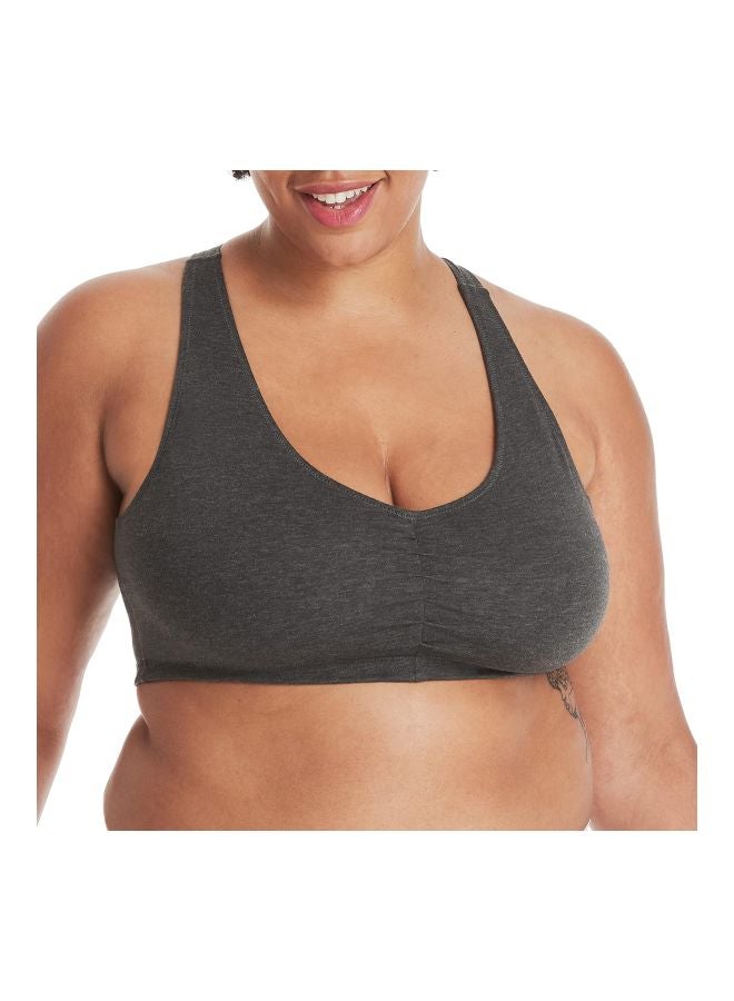 Hanes Hanes Womens Comfort Blend Flex Fit Pullover Bra 2 Pack Grey Pink Large  - Image 3