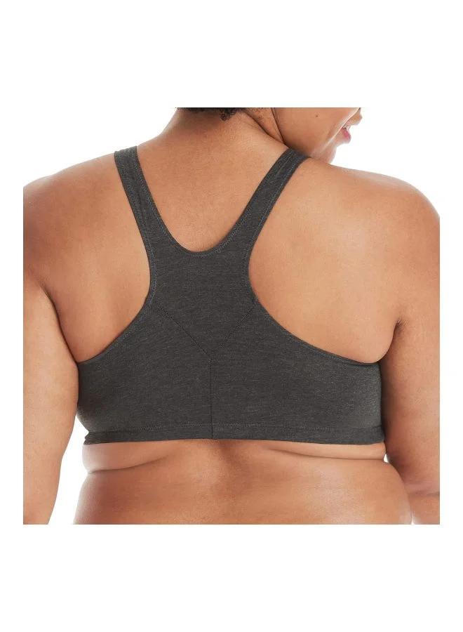 Hanes  Hanes Womens Comfort Blend Flex Fit Pullover Bra 2 Pack Grey Pink Large for Women | Best Price UAE